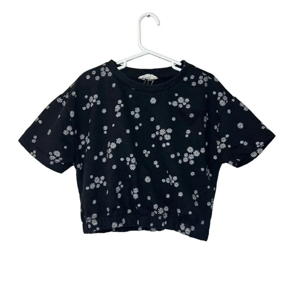 Jessica Simpson Girls Outfit Set Medium Daisy Flower Pattern Pants Crop Top Kids - Picture 2 of 12